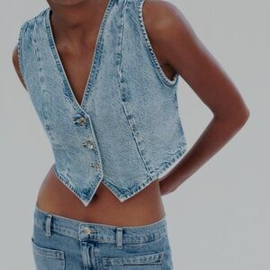 Zara Denim Vest Sold Out Xs